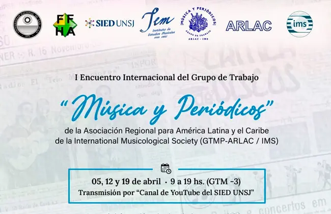 Em abril, I Encontro Internacional do Grupo de Trabalho “Música e Periódicos”