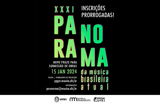 XXXI Panorama da Música Brasileira Atual divulga obras selecionadas