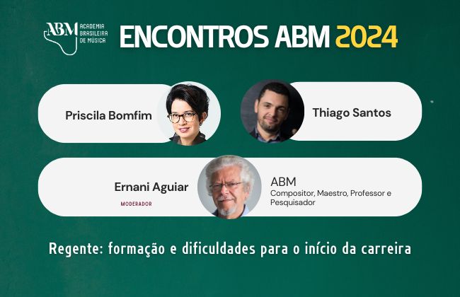 Encontros ABM debate a formação de regentes, dia 17/9, com mediação de Ernani Aguiar