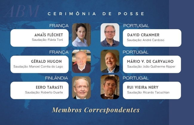 Seis novos Membros Correspondentes tomam posse na Academia Brasileira de Música
